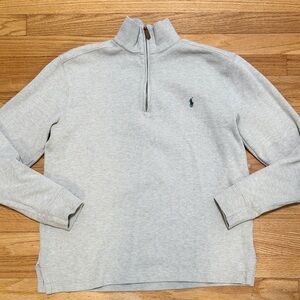 Polo Ralph Lauren Gray Half-Zip Pullover with Logo